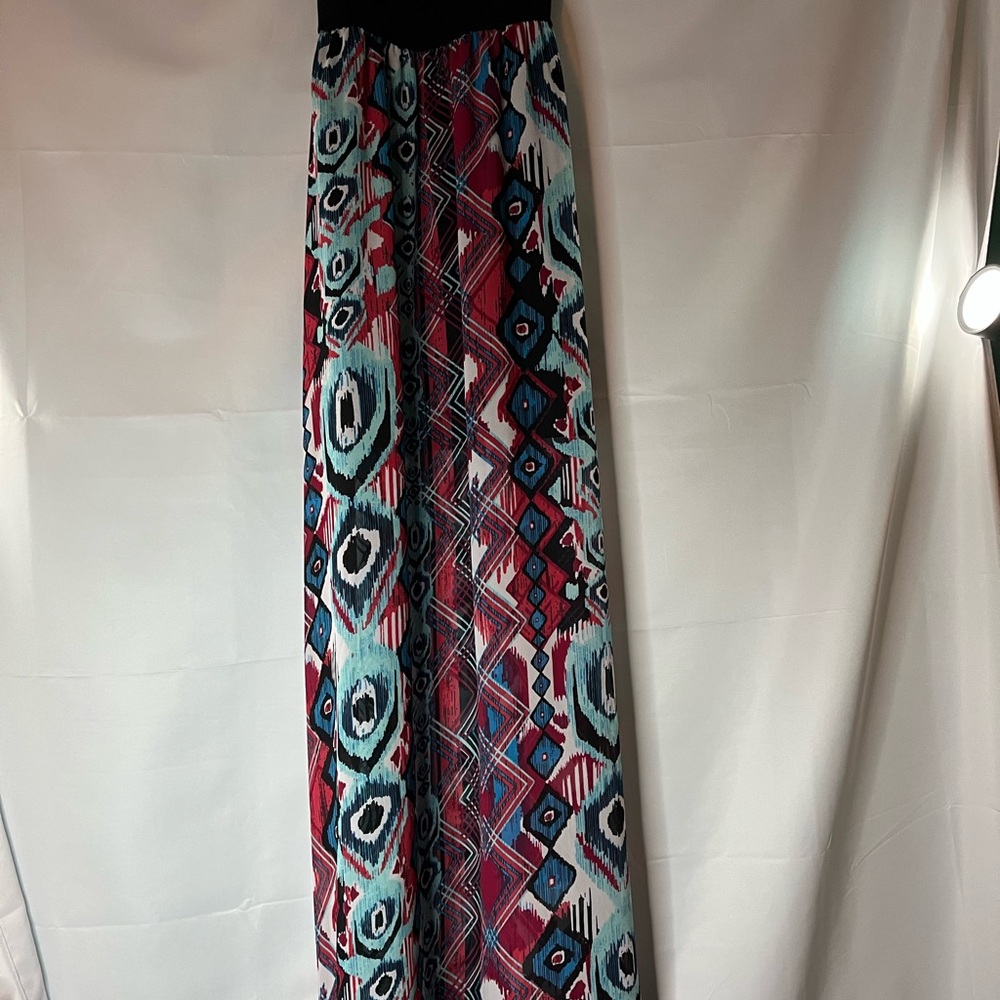 Wet Seal Strapless Geometric Maxi Skirt